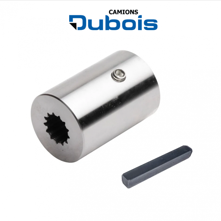 COUPLER HYDRAULIQUE 7/8'' CANNELÉ 13 DENTS AVEC CLÉ D'ARBRE ¼'' X 1''